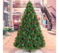 CLSDRZC BK&MF Unlit Artificial Christmas Tree With Ornaments Pinecone And Red Berries Xmas Tree Pet Holiday Decor Tree-8ft(240cm) The New