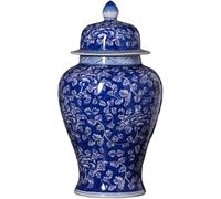 CLSDRZC Blue And White Vase Porcelain Flower For Home Décor Floral Ginger Jar Large For Decor Living Room(Medium)