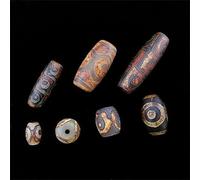 CLSDRZC Bracelet 7PCS Tibetan Style Dzi Beads,Natural Agate, Pendant Necklace Bracelet,Buddhism Jewelry,Protection Amulets Attract Positive Energy and Good Luck,Beads Jewelry Accessories-Dzi Beads