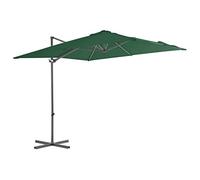 CLSDRZC Cantilever with Steel Pole Green 250x250 cm,Sun For Garden,Cantilever Parasol,Garden Umbrella