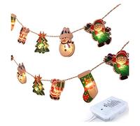 CLSDRZC Chandelier New Christmas Tree Decoration Pendant Lights LED Santa Snowman String Lights Remote Control LED Lamp 2.5 Meters 20 Lights