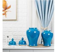 CLSDRZC Chinese Ceramic Ginger Jar Floral Vases With Lid,Vases Decorative Decor (Purple,18.59.8IN)