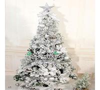 CLSDRZC Christmas Tree Pink Scratch Layer 2.4meters 2 3 Meters Christmas Cedar Home Shopping Mall Window Decorations Artificial Pine Decor Xmas-Silver 1.5m The New