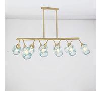 CLSDRZC E27 Nordic All Copper Lamp, Magic Bean Molecular Chandelier,Minimalist Creative Personality Chandelier,Bar Living Room Dining Room Bedroom-Soot cover 97 * 25cm