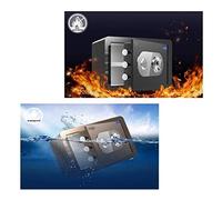 CLSDRZC Fireproof Waterproof Deposit Digital Lock Cash Security for Office Or Home Use, No Battery Required - 25x35x25cm (Si for Home Office Cash Use (25
