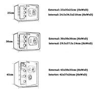 CLSDRZC Fireproof Waterproof Deposit Digital Lock Cash Security for Office Or Home Use, No Battery Required - 25x35x25cm (Si for Home Office Cash Use (30