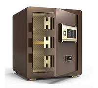 CLSDRZC Fireproof Waterproof Deposit s Security Fingerprint Unlock Electronic Double Layer Digital Steel Cabinet s for ID Papers, A4 Documents, Laptop Computers, Jew