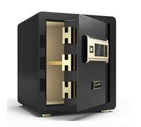 CLSDRZC Fireproof Waterproof Deposit s Security Fingerprint Unlock Electronic Double Layer Digital Steel Cabinet s for ID Papers, A4 Documents, Laptop Computers, Jew