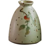CLSDRZC Flower Vase Retro Ceramic Persimmon Hand-Painted Flower Vessel Chinese Flower Arrangement Ornament Desktop Vase Creative Hydroponics Decoration Vase