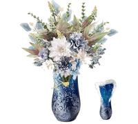 CLSDRZC Frozen Seawater Glass Vase Flower Arrangement Art Vase Flower Home Decoration,Stunning Resin Floral(Small)