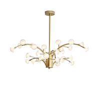 CLSDRZC G4 Nordic Concise Diamond Flower Chandelier,Creative Personality Art Chandelier,Living Room Bedroom Dining Room Villa Lighting-Gold warm light 33 head