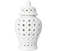 CLSDRZC Ginger Jar Decorative Vase For Home Decor Flower Display Ceramic For Bookshelf Mantle(Silver,Small)