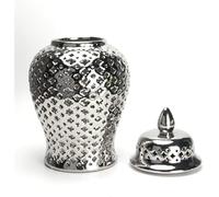 CLSDRZC Ginger Jar Decorative Vase For Home Decor Flower Display Ceramic For Bookshelf Mantle(White,X-Small)