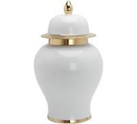 CLSDRZC Ginger Jar Gold Vases for Decor Decorative Vase with Lid Suitable for Home Office Table Living Room Bookshelf(Silver,Medium)
