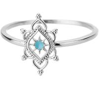CLSDRZC Girl Products Rings Ring Jewellery Women Men Opal Hexagonal Star Flower Ring For Women Hollow Out Pattern Geometry Ring Femme Party Wedding Gifts