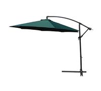 CLSDRZC Large Green 3.5m Cantilever Patio Parasol Hanging Ideal for Park, Beach Side, Pool Garden Umbrella Sun Shade Canopy