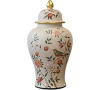 CLSDRZC Large Sweet Jars Ginger Jar Ceramic Vase Handmade Porcelain Vases with Lid for Home Living Room Weddings Centerpieces(Small)