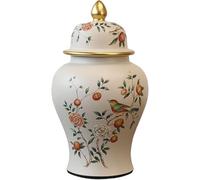 CLSDRZC Large Sweet Jars Ginger Jar Ceramic Vase Handmade Porcelain Vases with Lid for Home Living Room Weddings Centerpieces(Large)