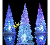 CLSDRZC Led Christmas Tree Lights - Colorful LED Acrylic Christmas Tree LED Acrylic Table Top Night Light Christmas Decoration Lamp Adults Gift 1 pc