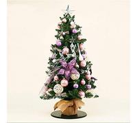 CLSDRZC Outdoor,Home,Party,Pink Christmas Tree White Flocking Colorful Snowflake Luxury Encryption Xmas Decor Ornaments Simulation Forcompany-A4 45 * 90cm The New