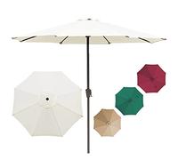 CLSDRZC Parasol Crank 2.7M/3.0M Umbrellas for Outdoor Table Market Umbrella with Sturdy Ribs, Sun Protection Detachable Without Base, Pool, Lawn & Garden，Green 10tf(300cm)