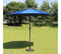 CLSDRZC Parasol Parasols Market Patio Outdoor Garden Lawn Table Sun Canopy Iron Pole Umbrella UV Protective 270cm*250cm, Without Base，Coffee Color