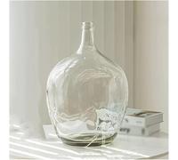 CLSDRZC Pot Vases Glass Vase Fresh Flowers Hydroponic Culture Dried Flowers Flower Arrangement Glass Vase Floor to Floor Large Belly Transparent Vase Home Decoration(Large)