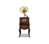 CLSDRZC Record Player Music Box Record Player Retro Turntable All in One Vintage Phonograph Nostalgic Gramophone