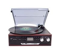 CLSDRZC Record player retro, Music Box Turntable Record Player Bl/FM Player Vintage Record Player Classic Black Vintage Style