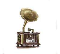 CLSDRZC Record players Retro,Retro Remote Control Phonograph Vintage Style Record Player, Vinyl-To-MP3 Recording, Natural Wood