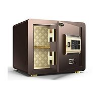 CLSDRZC s Home Small,Steel Fireproof Anti-theft Electronic Lock Cabinet With Fingerprint Password,Can Be Wall-mounted,35x25x25cm (Brown)