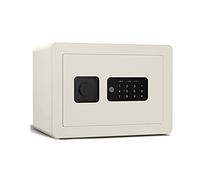 CLSDRZC s Password Lock Electronic,Small Home Storage,Fireproof And Anti-theft Belt Leather Upholstery,35x25x25cm (White)