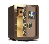 CLSDRZC s Steel Fireproof,Home Office Security,Electronic Locks Storage Cabinets(Brown,40x36x32cm)