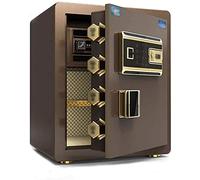 CLSDRZC Safes S for Safety Cabinet All Steel Small Password Fingerprint Double Lock with Alarm Multiple Anti-Theft S: Office/Home/Finance Safe,Black