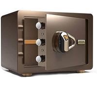 CLSDRZC Safes S for Safety Cabinet Small Wall-Mounted Fingerprint with Lock All-Steel SDeposit : Office/Home/Finance 25X35X25Cm Safe,Black Gold