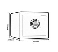 CLSDRZC Safes Safes， Black/white Touch Button Household Small S25/35/45cm All Steel Password Office SAnti-theft Bedside SDeposit SCabinet