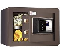 CLSDRZC Safes Safes Security Digital Home with Keyboard Manual Cover Button Family Business or Travel 35X 25X 25Cm Safe,Brown