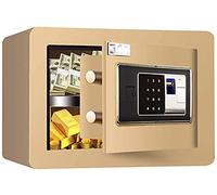 CLSDRZC Safes Safes Security Digital Home with Keyboard Manual Cover Button Family Business or Travel 35X 25X 25Cm Safe,Brown