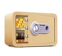 CLSDRZC Security, Fingerprint Home Office Wall-Mounted Password Anti-Theft Alarm Storage Flood-Proof Hidden Bedside Table Can Be Put Into The Wall Bedside Wardrobe Hidden Embedded,Gold