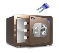 CLSDRZC Security, Small Home, Steel Fire-resistant, Burglar-proof And Tamper-proof Mechanical, Large Capacity Storage, Easy To Use, 3 Sizes, Brown