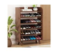 CLSDRZC Shoe Racks Storage 4/5/6 Tier Wood Shoe Rack Organizer, Freestanding Entryway Shoe Rack Storage Shelves, Pine Closet Organizer Shelf Shoe Organizer Shelf