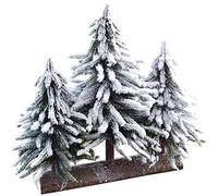 CLSDRZC Small Christmas Tree Burlap Flocking Snow Scene Arrangement Christmas Decorations Desktop Decoration Home Artificial Trees Pine Simulation-A2 25-35-25cm The New