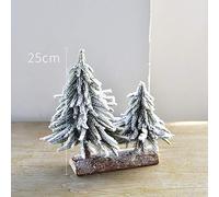 CLSDRZC Small Christmas Tree Burlap Flocking Snow Scene Arrangement Christmas Decorations Desktop Decoration Home Artificial Trees Pine Simulation-A1 20-25cm The New