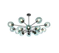 CLSDRZC Sputnik Glass During Light, Ceiling Lamp For Living Room Bedroom Dining Room Kitchen,E27 Magic Bean Molecule Glass Chandelier,Industrial Ceiling Light-Black and glass 16t