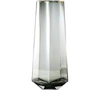 CLSDRZC Stained Glass Vase Gradient Rose Lily Flower Arrangement Hydroponic Table Transparent(Purple,9 * 25cm)