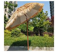CLSDRZC Straw Inclinable, Diameter 180cm Waterproof Sun Shade Hawaiian Beach Parasol, Thatched Umbrella Tropical for Garden Pool Patio