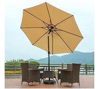 CLSDRZC Sun Garden Umbrella Parasol, 2.7m Tilting Parasols with Crank Handle, Adjustable Tilt Mechanism, UV Protection, for Outdoor Balcony Pool without,Grey