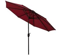 CLSDRZC Sun Parasol 9ft / 270cm Patio Garden Table Umbrella w/Tilt Adjustment, Perfect for Outdoor, Beach Commercial Event Market, Camping, Swimming Pool good