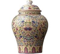 CLSDRZC Tea Coffee Sugar Canisters Ginger Jar Tea Canister Ceramic Vase(Green)