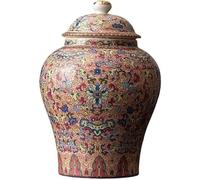 CLSDRZC Tea Coffee Sugar Canisters Ginger Jar Tea Canister Ceramic Vase(Green)